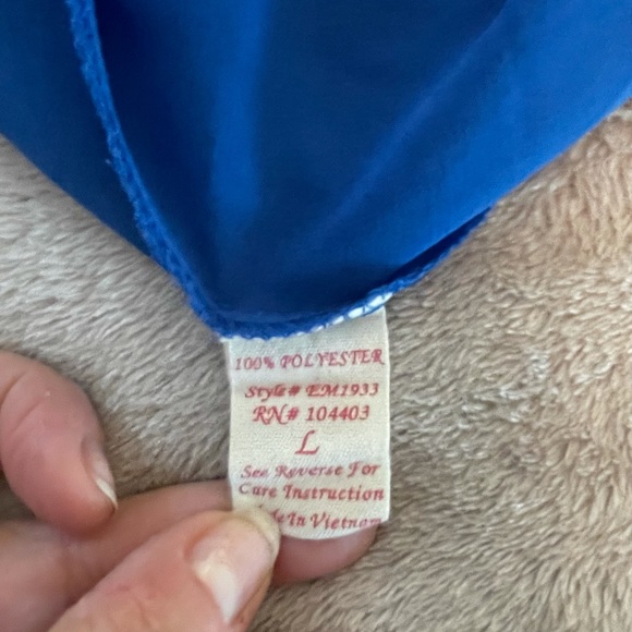 Elegantly cool sleeveless blouse, Blue, Large, $15 - Picture 3 of 5